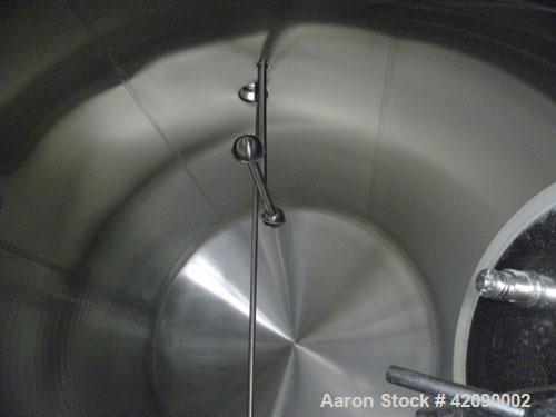 Used Cherry Burrell Storage Tank, 3000 gallon, model GHW, 304 stainless steel, horizontal. 84" diameter x 108" straight side, dished heads. Insulated with carbon steel sheathing. 1/4 Channel jacket o...