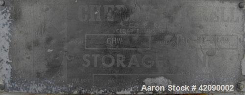 Used Cherry Burrell Storage Tank, 3000 gallon, model GHW, 304 stainless steel, horizontal. 84" diameter x 108" straight side, dished heads. Insulated with carbon steel sheathing. 1/4 Channel jacket o...