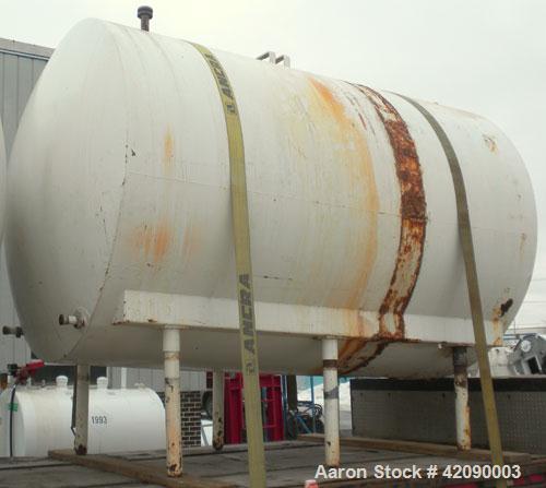 Used Cherry Burrell Storage Tank, 3000 gallon, model GHW, 316 stainless steel, horizontal. 84'' diameter x 108'' straight side, dished heads. Insulated with carbon steel sheathing. 1/4 channel jacket...