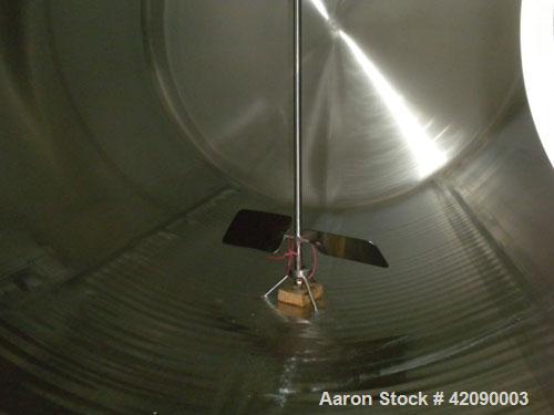 Used Cherry Burrell Storage Tank, 3000 gallon, model GHW, 316 stainless steel, horizontal. 84'' diameter x 108'' straight side, dished heads. Insulated with carbon steel sheathing. 1/4 channel jacket...