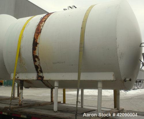 Used Cherry Burrell Storage Tank, 3000 gallon, 304 stainless steel, horizontal. 84'' diameter x 108'' straight side, dished heads. Insulated with carbon steel sheathing. 1/4 channel jacket on partial...