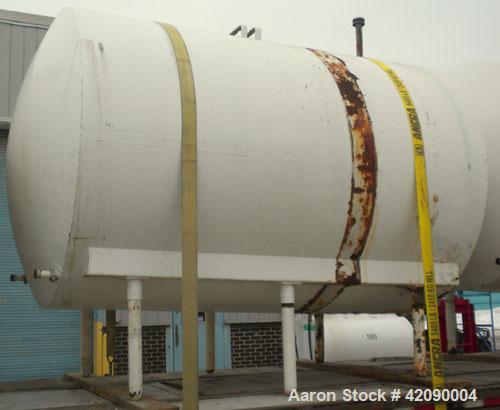 Used Cherry Burrell Storage Tank, 3000 gallon, 304 stainless steel, horizontal. 84'' diameter x 108'' straight side, dished heads. Insulated with carbon steel sheathing. 1/4 channel jacket on partial...