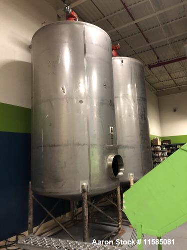 Used- 2200 Gallon Vertical Stainless Steel Tank