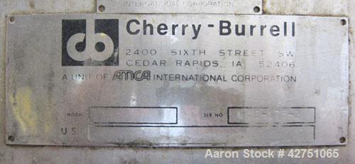 Used Cherry-Burrell Tank, 2000 Gallon, 316 Stainless Steel, Vertical. 84" Diameter x 84" straight side. Dished top, coned bottom. Openings top 1-1/2" tri-clamp, 3", (2) 2" NPT, 6", 18" man way with c...