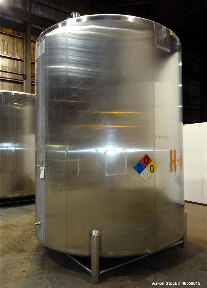 Used Cherry Burrell Tank, 4,500 Gallon, 316 Stainless Steel, Vertical.