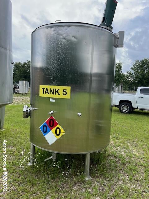 Used-1000 Gallon Cherry Burrell Stainless Steel Mixing Tank