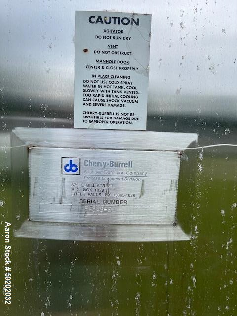 Used 1000 Gallon Cherry Burrell Stainless Steel Mixing Tank