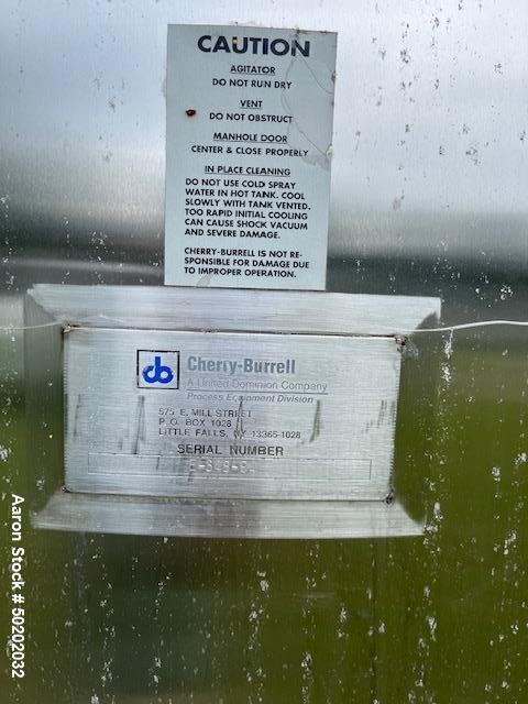 Used-1000 Gallon Cherry Burrell Stainless Steel Mixing Tank