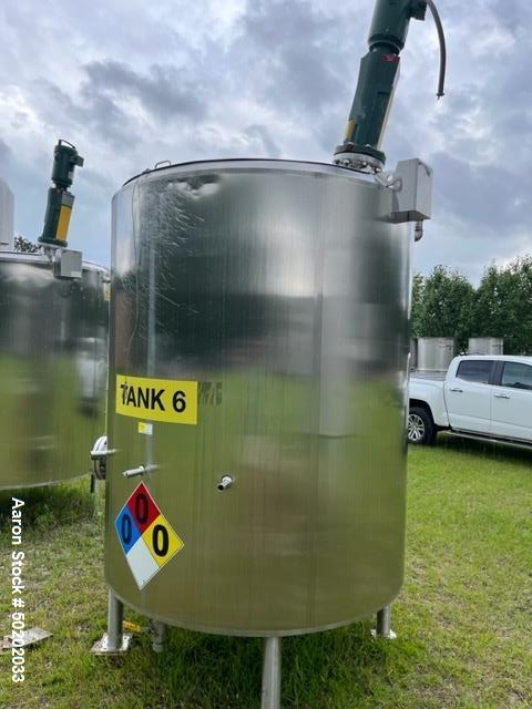 Used-1000 Gallon Cherry Burrell Stainless Steel Mixing Tank