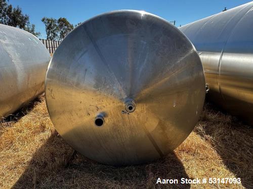 Used 1,500 Gallon Cherry-Burrell Vertical Stainless Steel Tank – Side Manway, Spray Ball, Lifting Lugs