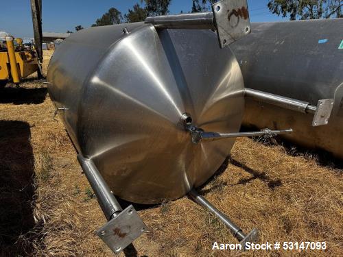 Used 1,500 Gallon Cherry-Burrell Vertical Stainless Steel Tank – Side Manway, Spray Ball, Lifting Lugs