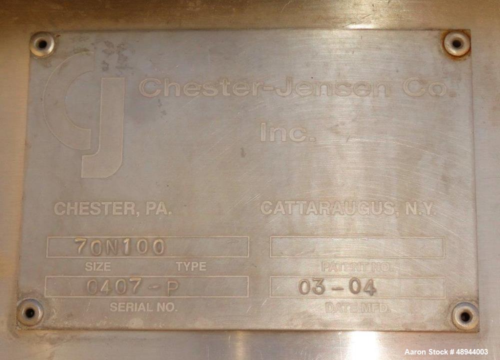 Used- Chester Jensen Dual Motion Processors, Model 70N100, 316 Stainless Stee