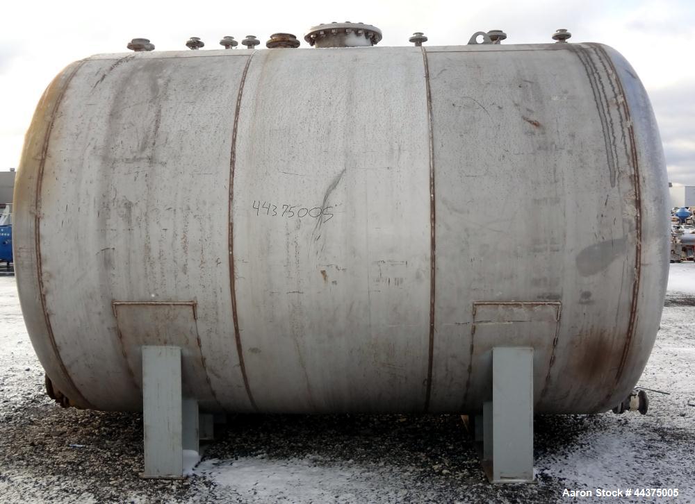 Used Chicago Boiler Company Pressure Tank, 8000 Gallon, 304L Stainless Steel, Horizontal. 114" diameter x 144" straight side, dished heads. Internal rated 15 psi at -20 to 350 degrees F. Openings top...