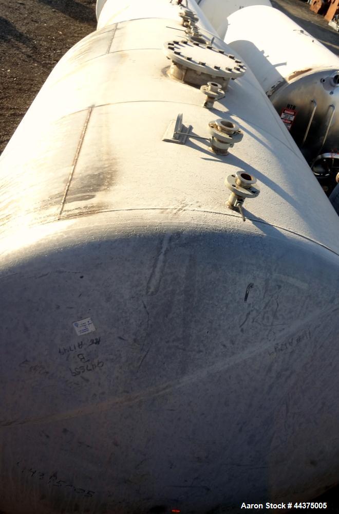 Used Chicago Boiler Company Pressure Tank, 8000 Gallon, 304L Stainless Steel, Horizontal. 114" diameter x 144" straight side, dished heads. Internal rated 15 psi at -20 to 350 degrees F. Openings top...