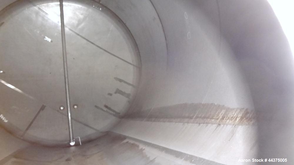 Used Chicago Boiler Company Pressure Tank, 8000 Gallon, 304L Stainless Steel, Horizontal. 114" diameter x 144" straight side, dished heads. Internal rated 15 psi at -20 to 350 degrees F. Openings top...