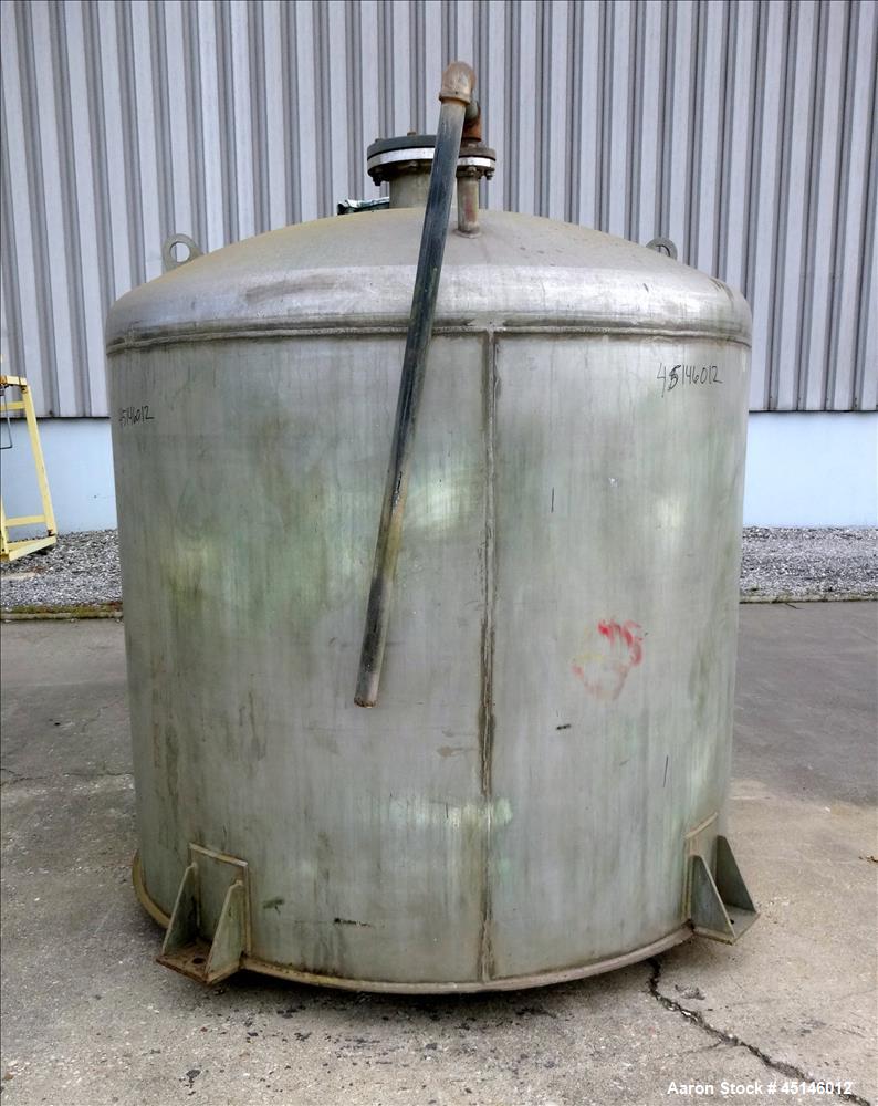 Used Chicago Boiler Company, Approximate 1,000 Gallon, 304 Stainless Steel.