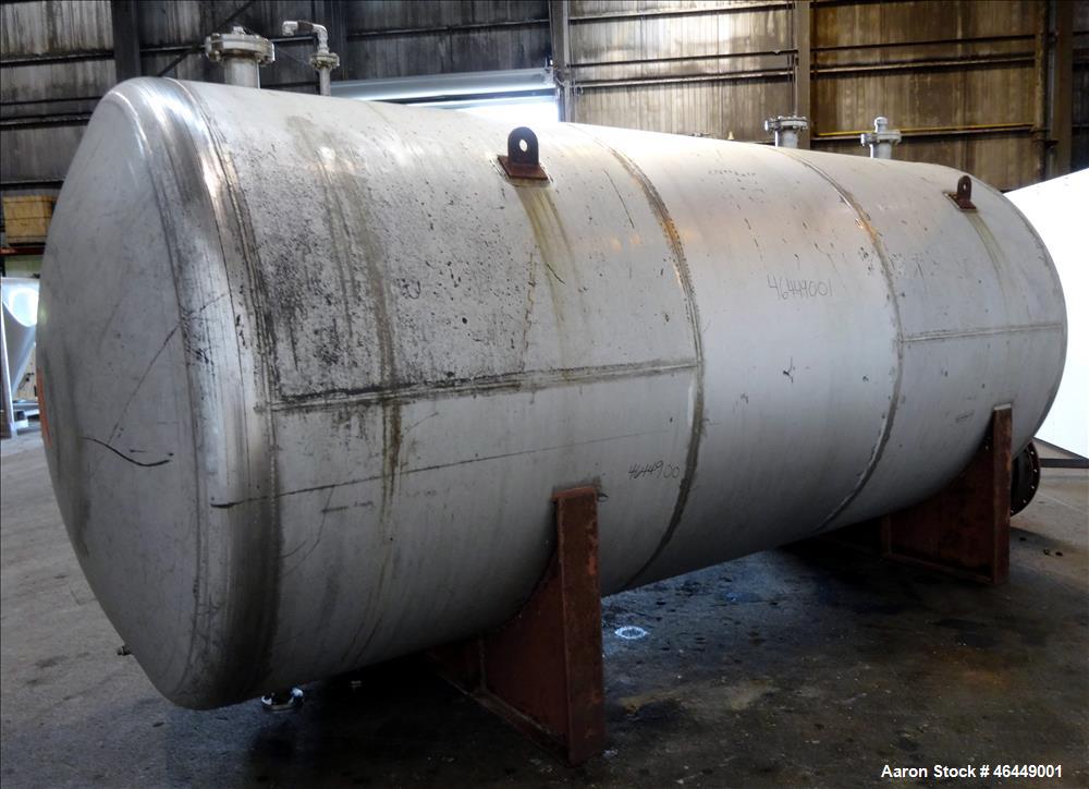 Used Circleville Metal Works Pressure Tank, Approximately 4000 Gallons, 304L Stainless Steel, Horizontal. 84" Diameter x 167" straight side, dished Heads. Internal Rated 25 PSI at 350 Degrees F. Open...
