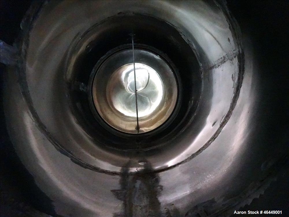 Used Circleville Metal Works Pressure Tank, Approximately 4000 Gallons, 304L Stainless Steel, Horizontal. 84" Diameter x 167" straight side, dished Heads. Internal Rated 25 PSI at 350 Degrees F. Open...