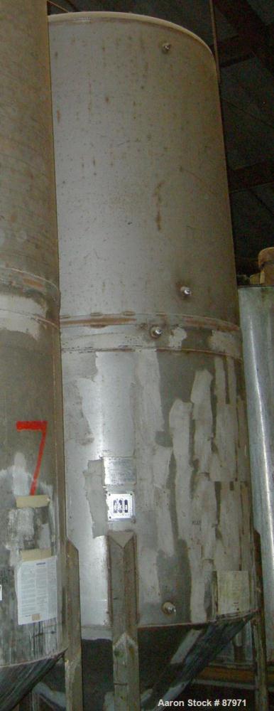 USED: Cream City Fabricators tank, 1835 gallon, stainless steel. Approximate 52" diameter x 114" straight side x 42" coned bottom. Domed top, cone bottom. Built 1960. Mounted on 4 carbon steel legs. ...