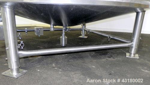 Used Crepaco Processor Kettle, 2500 Gallon, 304 Stainless Steel, Vertical. 96’’ Diameter x 76’’ straight side, dished top, coned bottom. 36’’ Section (75 square feet) on side wall, and 29 square feet...