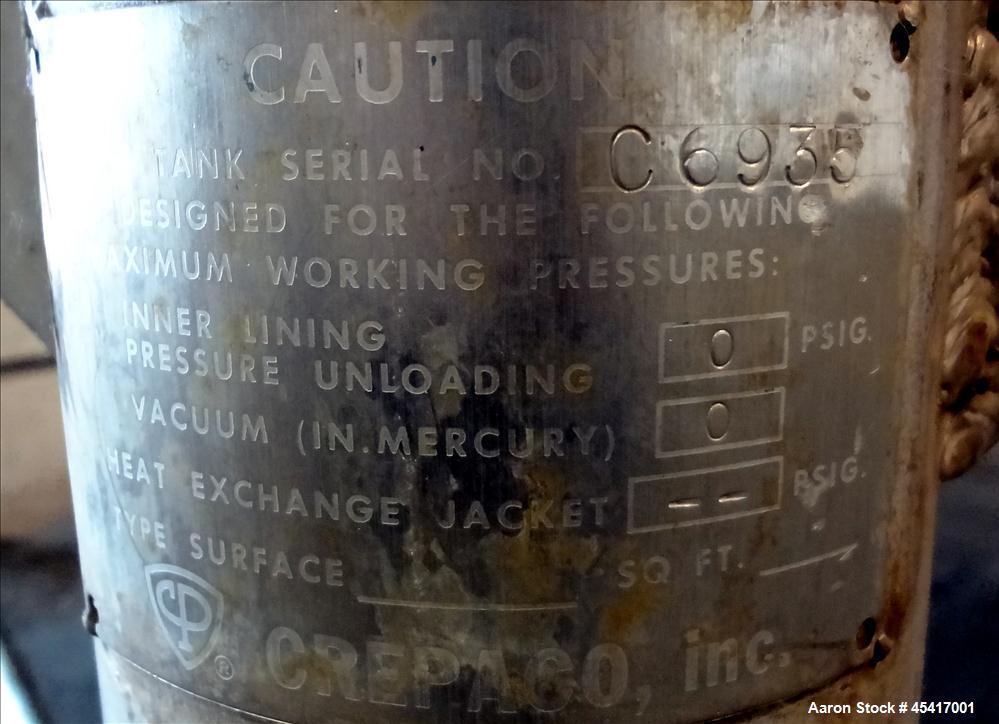 Used 2000 Gallon Stainless Steel Crepaco Tank
