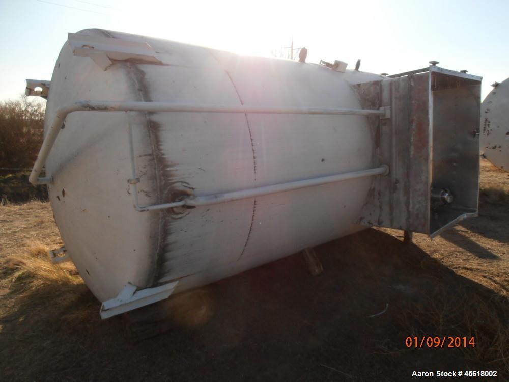 Used- Stainless Steel APV Crepaco, Tank, 3,000 Gallon,