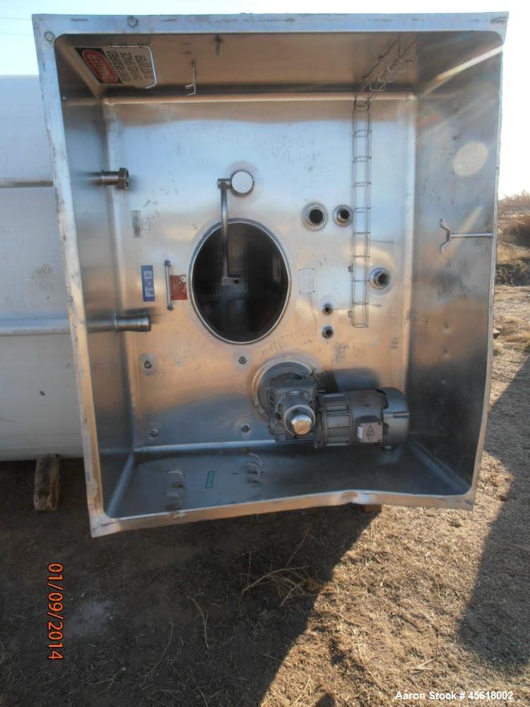 Used- Stainless Steel APV Crepaco, Tank, 3,000 Gallon,