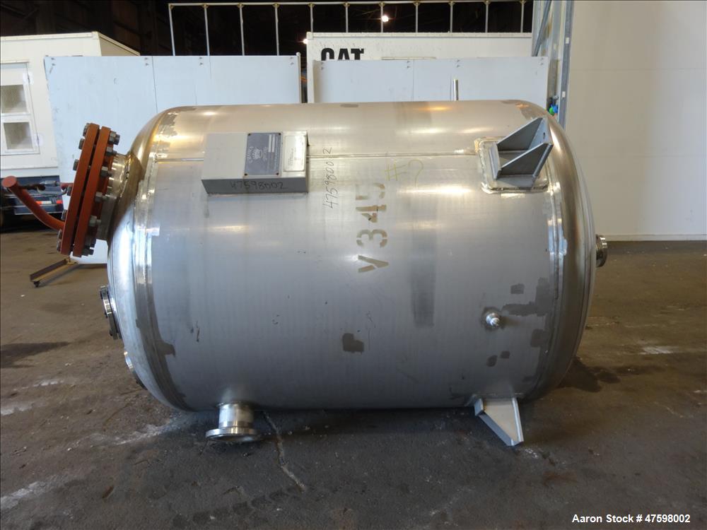 Unused- Crown Iron Works Pressure Tank, 1100 Gallon, 316L Stainless Steel, Verti