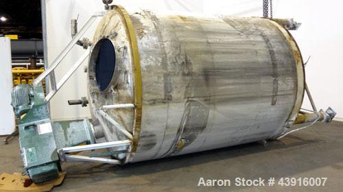 Used Custom Metalcraft Tank, 4,476 Gallon, 304 Stainless Steel, Vertical. Approximately 98” diameter x 120” straight side, dished top and bottom. Rated atmospheric at 210 degrees F.  Off center top e...
