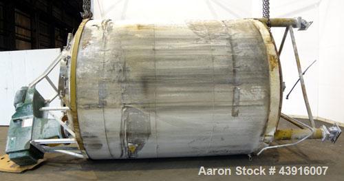Used Custom Metalcraft Tank, 4,476 Gallon, 304 Stainless Steel, Vertical. Approximately 98” diameter x 120” straight side, dished top and bottom. Rated atmospheric at 210 degrees F.  Off center top e...