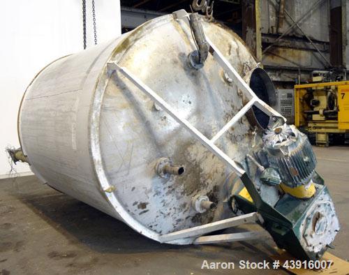 Used Custom Metalcraft Tank, 4,476 Gallon, 304 Stainless Steel, Vertical. Approximately 98” diameter x 120” straight side, dished top and bottom. Rated atmospheric at 210 degrees F.  Off center top e...