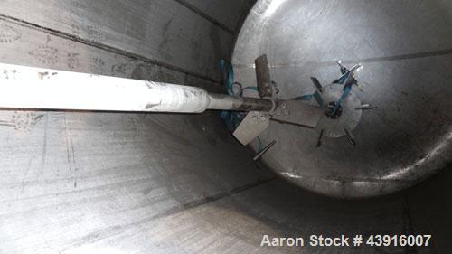 Used Custom Metalcraft Tank, 4,476 Gallon, 304 Stainless Steel, Vertical. Approximately 98” diameter x 120” straight side, dished top and bottom. Rated atmospheric at 210 degrees F.  Off center top e...