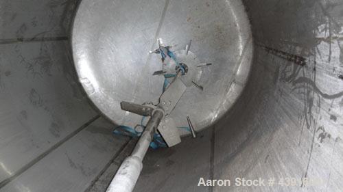 Used Custom Metalcraft Tank, 4,476 Gallon, 304 Stainless Steel, Vertical. Approximately 98” diameter x 120” straight side, dished top and bottom. Rated atmospheric at 210 degrees F.  Off center top e...