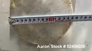 Used Industries D'Acler Tank, Approximate 4730 Liter (1249 Gallon), 316 Stainless Steel, Vertical. Approximate 72" diameter x 72" straight side, coned top & bottom. Mounted on 4 stainless legs. Seria...