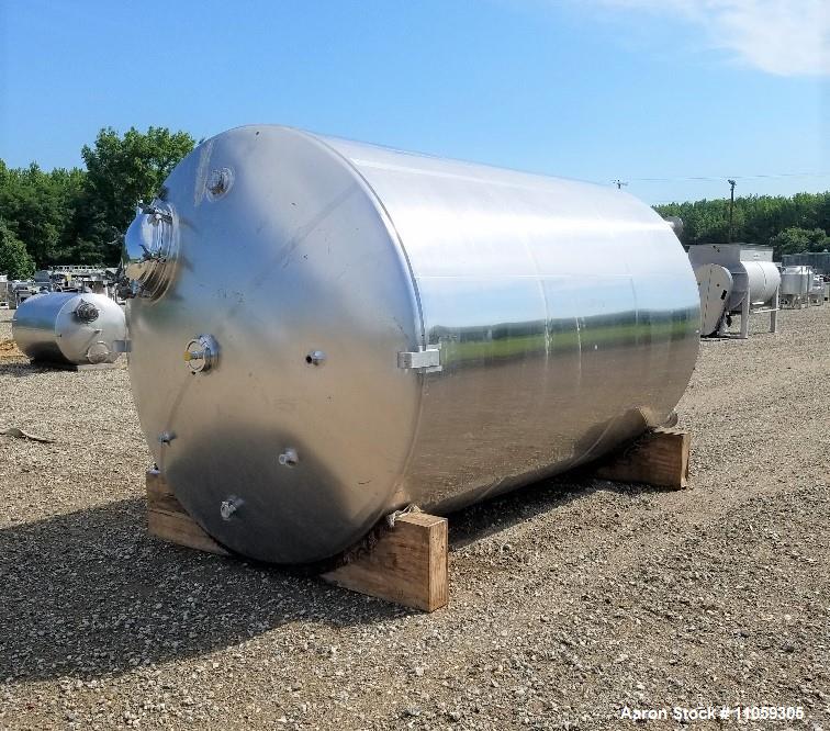 Used 4000 Gallon 316L Stainless Steel Vertical Vacuum Rated Storage Tank