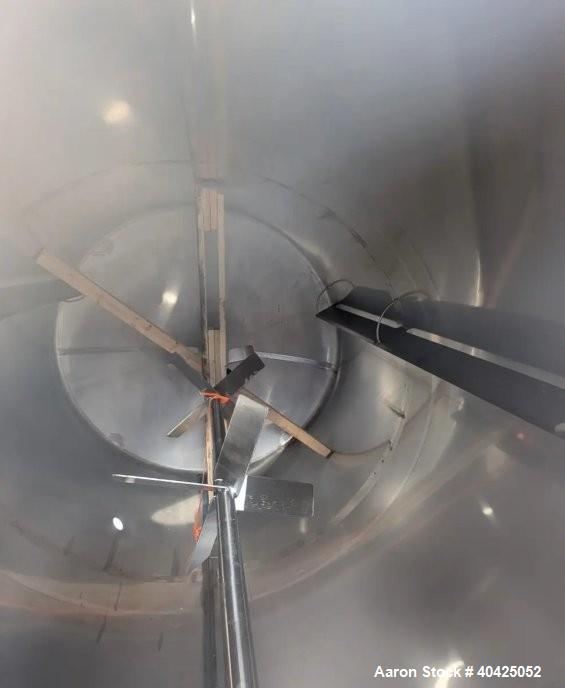 Used DCI 3,000 Gallon Stainless Steel Mix Tank – 316 SS, Agitated, Vertical