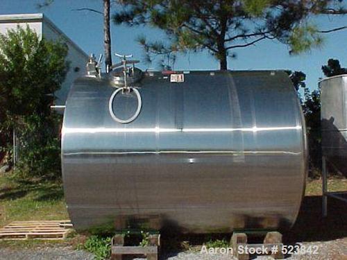 USED: DCI tank, 3,300 gallon, 304 stainless steel, vertical.         Insulated with stainless steel sheathing, 150 grit finish internal.95-1/4" diameter x 108" straight side. Dished top, 8" sloped bo...