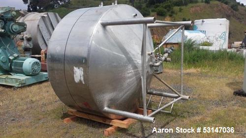 DCI 1,000 Gallon Stainless steel jacketed tank.