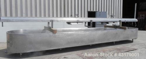 Used Stainless Steel Damrow Round End Open Finishing Vat, Model DL42SS