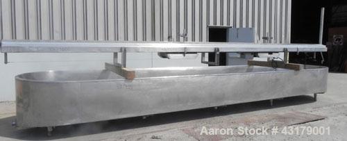 Used- Stainless Steel Damrow Round End Open Finishing Vat, Model DL42SS