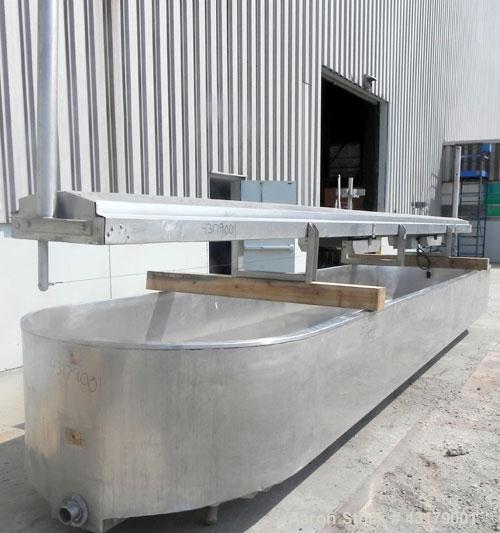 Used Stainless Steel Damrow Round End Open Finishing Vat, Model DL42SS