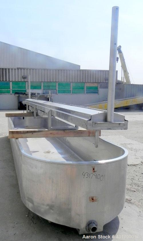 Used Stainless Steel Damrow Round End Open Finishing Vat, Model DL42SS