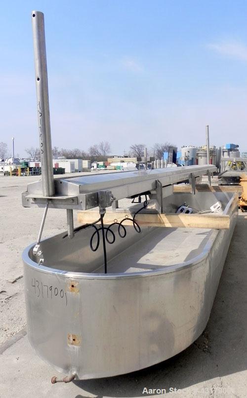 Used Stainless Steel Damrow Round End Open Finishing Vat, Model DL42SS