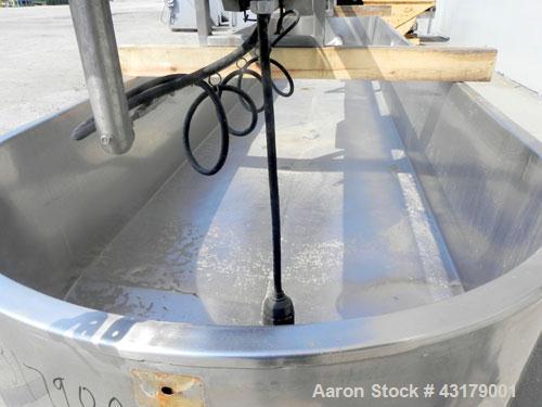 Used Stainless Steel Damrow Round End Open Finishing Vat, Model DL42SS