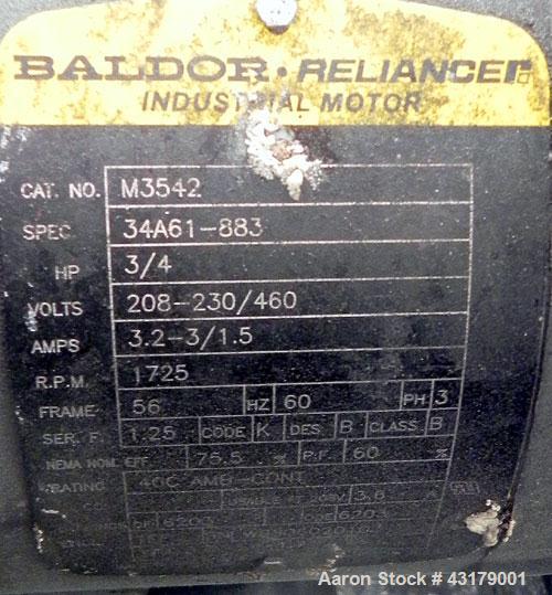 Used Stainless Steel Damrow Round End Open Finishing Vat, Model DL42SS