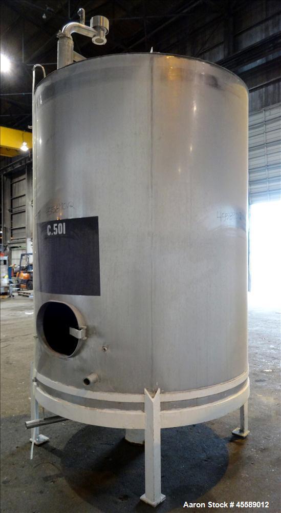 Used 2500 Gallon Douglas Brothers 304 Stainless Steel Vertical Tank