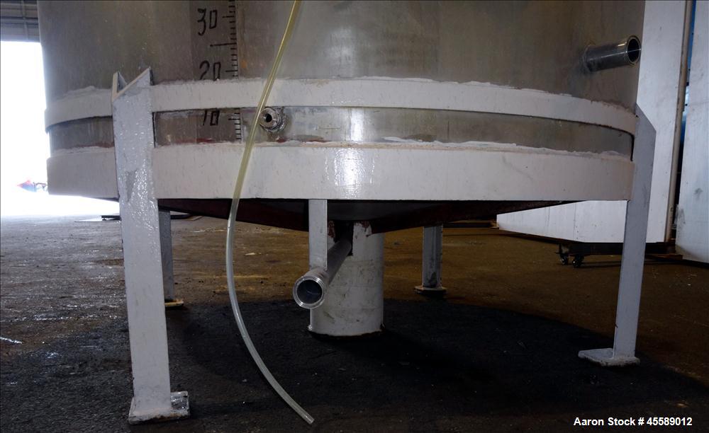Used 2500 Gallon Douglas Brothers 304 Stainless Steel Vertical Tank