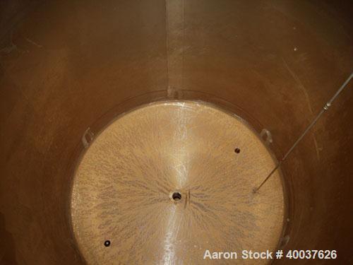 Used Ertel Tank, 2000 gallon, stainless steel, vertical. Approximately 80" diameter x 96" straight side. Slight dished top and bottom. Openings top (3)2", 17" manway, bottom 2", 4" center. Mounted on...