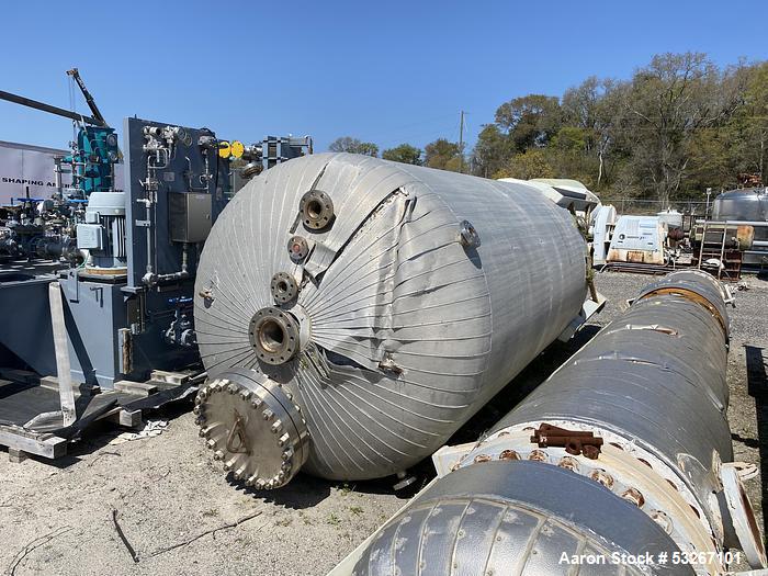 Used ExceleTech 2500 Gallon 304 Stainless Steel Vertical Pressure Tank – 430 PSI @ 450°F, 6' Dia x 12' Straight Side, Insulated