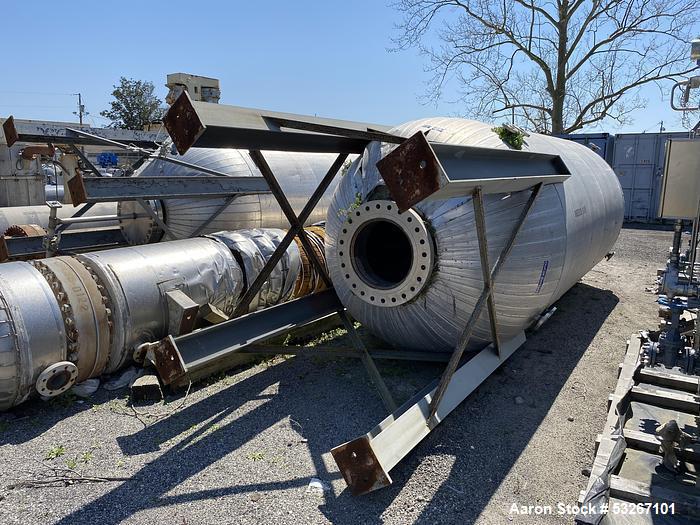 Used ExceleTech 2500 Gallon 304 Stainless Steel Vertical Pressure Tank – 430 PSI @ 450°F, 6' Dia x 12' Straight Side, Insulated